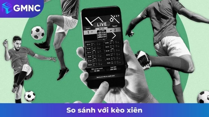 So sánh với kèo xiên